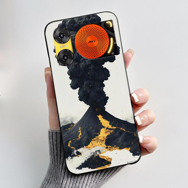 For ZTE Nubia Music 2 Case Cartoon Black Matte Silicone Soft Back Cover For Nubia Music2 Phone Cases 6.7" Protective Shell Z2460