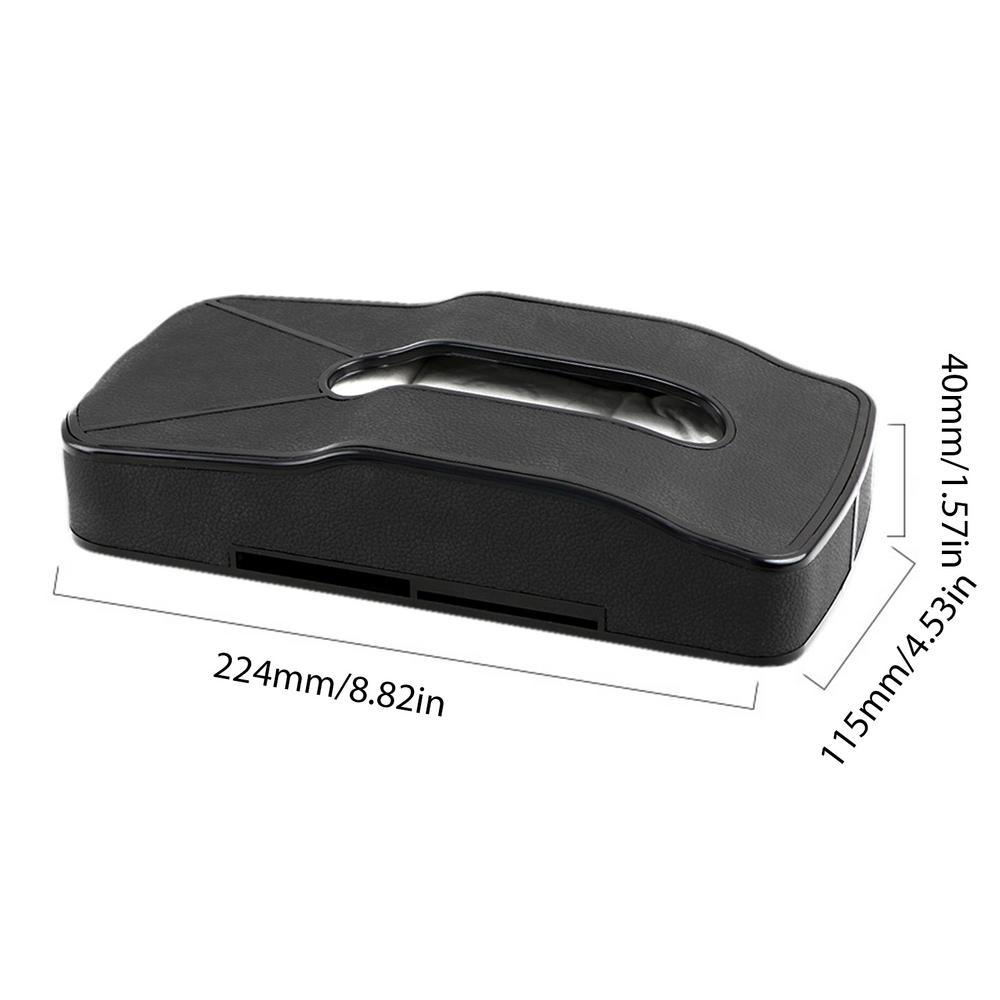 

Держатель для салфеток на приборную панель автомобиля, держатель для салфеток из искусственной кожи, коробка для салфеток, креативные коробки для салфеток с отделениями для карточек, автомобильные аксессуары