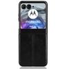 For Motorola Razr 50 5G Case Stitching Line PU Leather Coated PC Phone Cover