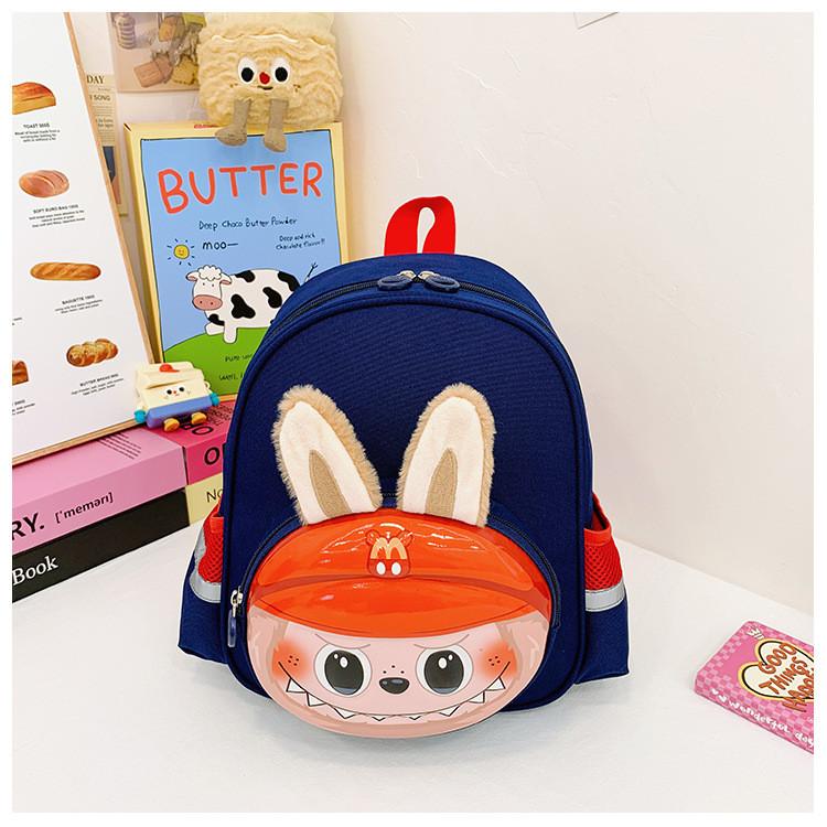 Adorable Cartoon Backpack For Kids With Breathable Material And Lightweight Design In Purple Pink And Blue