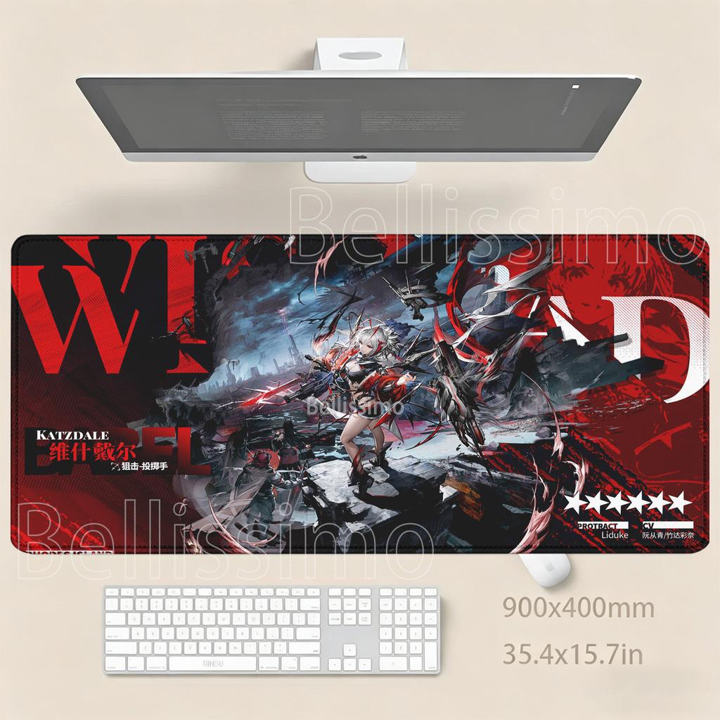 HD Printing Mousepad Arknights Anime Girl Kawaii Large Mouse Pad Gamer Lock Edge XXL Gaming Carpet PC Keyboard Office Desk Mat