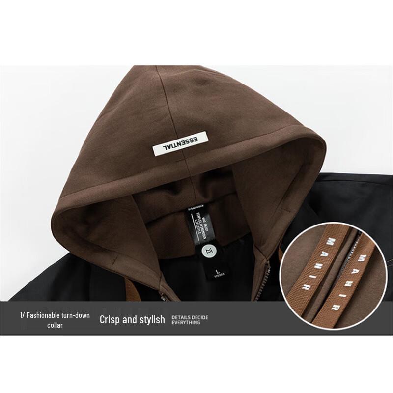 NASA MARVEL Hooded Fake Two-Piece Jacket
