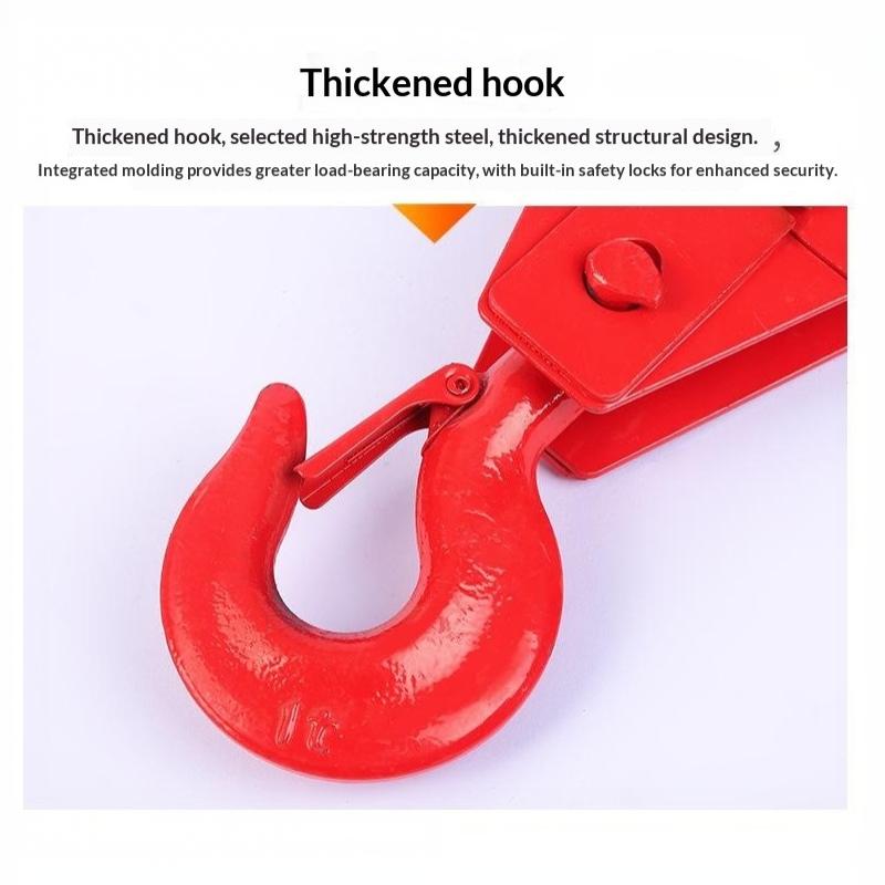 Heavy Duty Red Lifting Pulley High Load Capacity Light Weight Rust Resistant for Garage Workshop Goods Hoisting Work