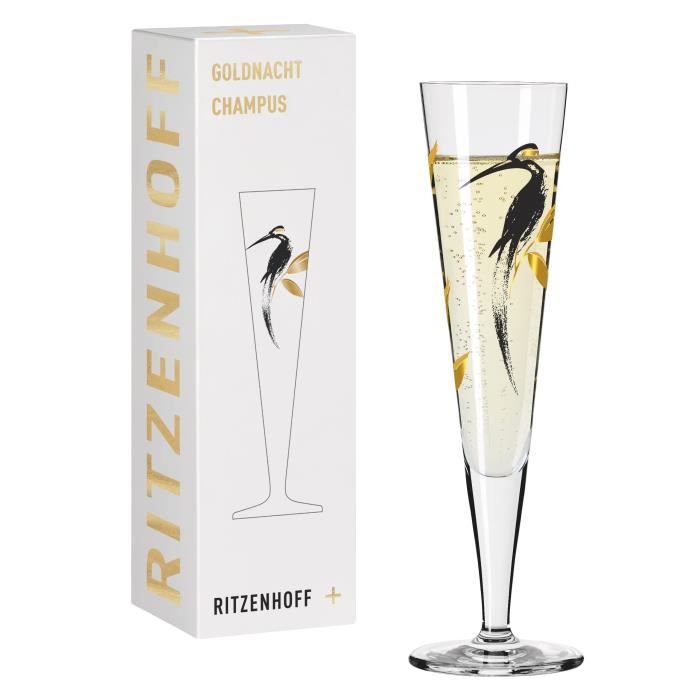 Verre À Champagne - RITZENHOFF - GOLD NIGHT - Andrea Arnolt - 205 Ml - Verre En Cristal
