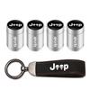 Car Tire Wheel Valve Caps Cover/Car Key Chain Ring Keychain For Jeep Wrangler Grand Cherokee Avenger Compass Wagoneer Gladiator AMR1