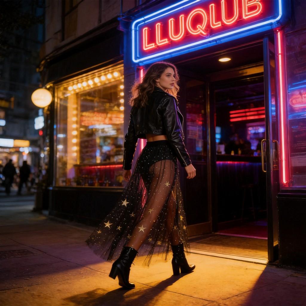 Sexy Sheer Mesh Pleated Mini Skirt With Sparkling Sequin Pattern For Nightclub And Party Wear