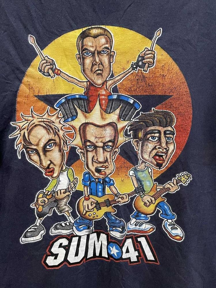 Футболка группы Sum 41 Унисекс Хлопковая футболка Все размеры от S до 4XL Унисекс футболка M