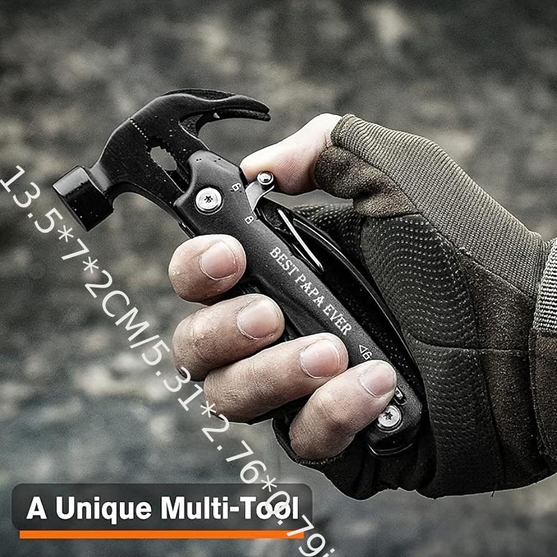 Damaly,12-in-1 Multitool for Dad | Mini Hammer, Pliers, Knife, Saw & Bottle Opener Set | Fathers Day Essential Tool Kit