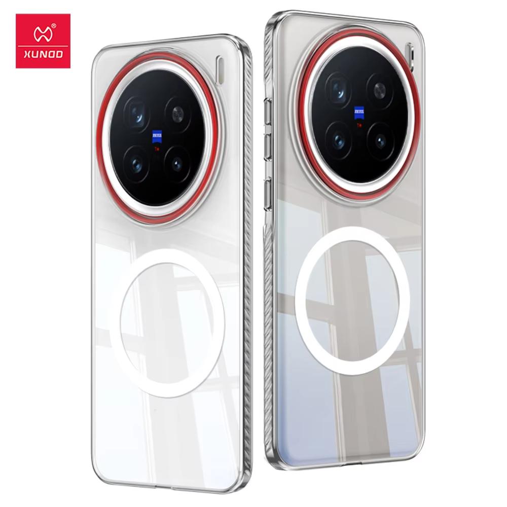 

XUNDD Для Vivo X200 Ultra X200s X200 FE X200 Pro mini Чехол Прозрачный Прозрачный Чехол Ультратонкий Не желтеющий ПК Чехол для телефона С магнитным кольцом For Vivo X200 Ultra чистый