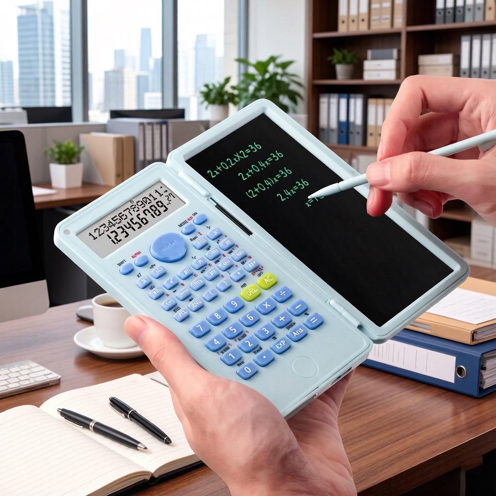 Mini LCD Writing Pad with Calculator - Creative Business Gift with Logo Printing