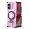 For Motorola Edge 50 Fusion 5G Magnetic Case Rotating Metal Kickstand PC + TPU Phone Back Cover