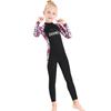 Girls UV Protection Long Sleeve One-Piece Swimwear Snorkeling Diving Outdoor Water Sports