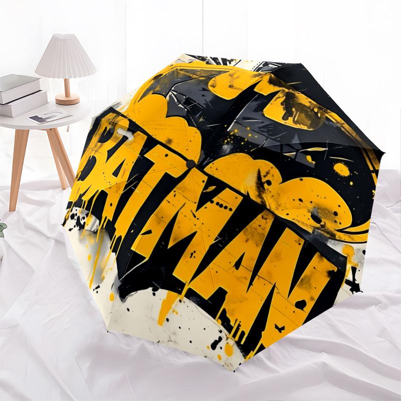 Motivo di Batman, ombrello pieghevole automatico, design portatile e pieghevole, 8 stecche, un regalo di Natale o di compleanno.