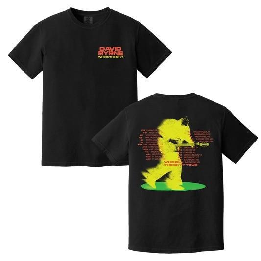 New!! David Byrne 2025-2026 Tour Who Is The Sky Tshirt Two Sided Reprint