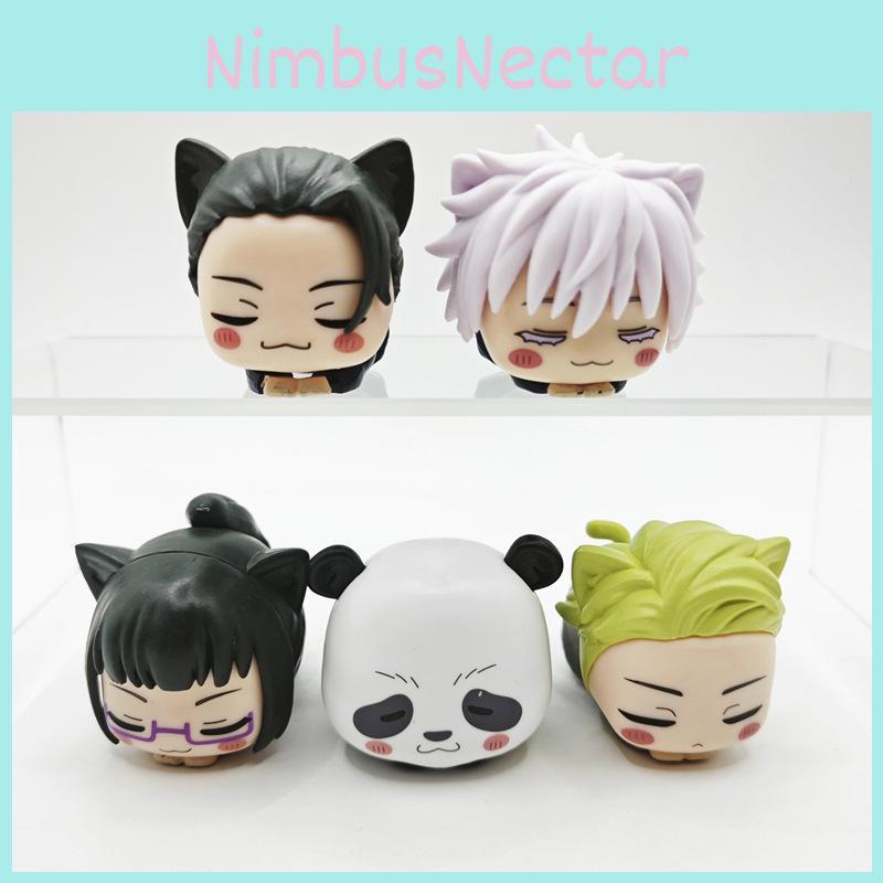 Jujutsu Kaisen Pijama com Orelhas de Gato Modelo de Bolo de Carro Kit de Montagem em PVC Caixa Surpresa Colecionável Para Fãs de Anime