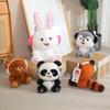Soft Playful Plush Panda Raccoon Bunny Doll Cozy Stuffed Animal For Kids