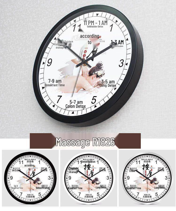 Health Club & Beauty Salon Silent Wall Clock for SPA and Therapies