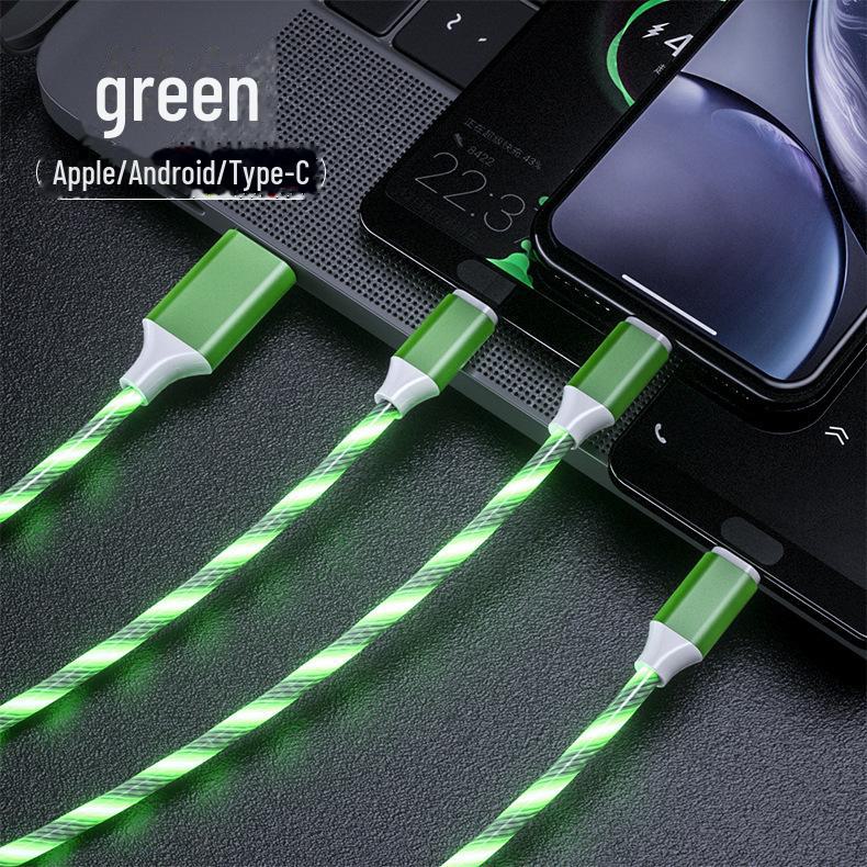 Colorful Luminous Fast Charging Cable - Compatible with Apple, Android, Huawei