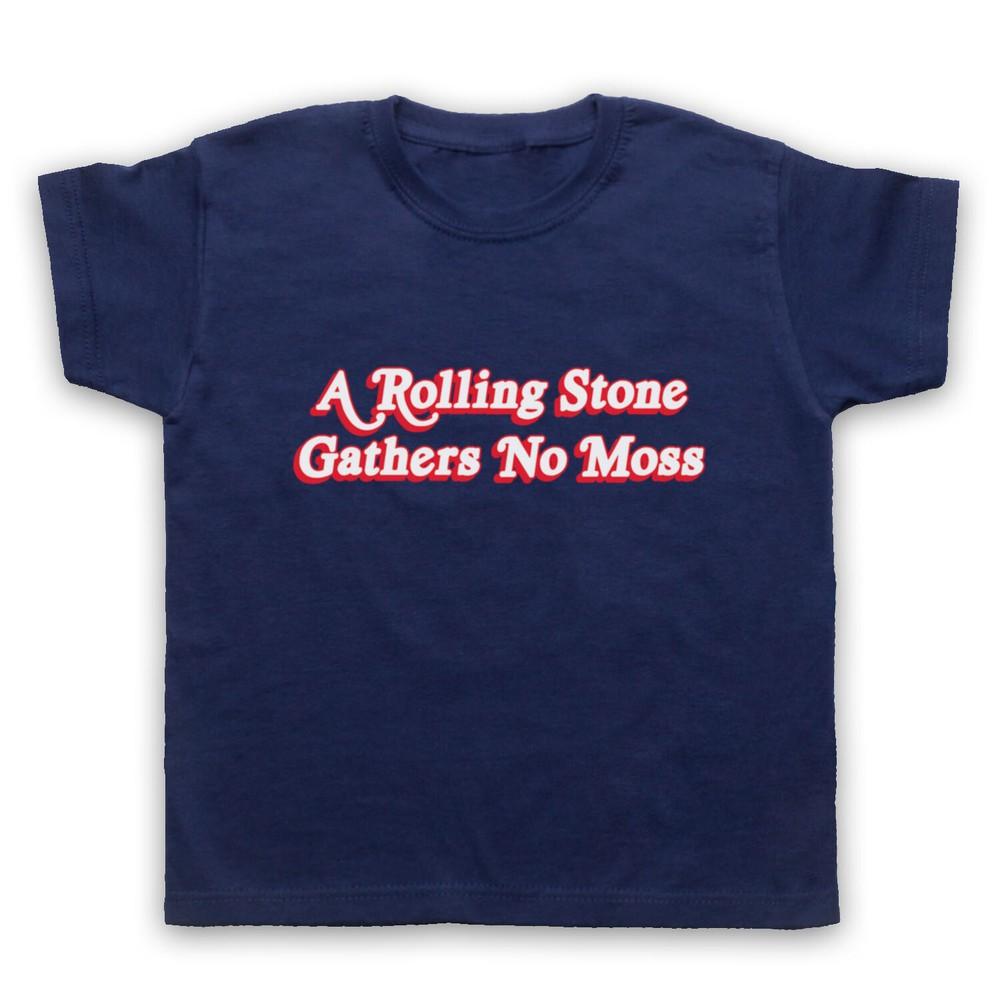 

A Rolling Stone Gathers No Moss Saying Slogan Retro Kids Childs T-Shirt XL