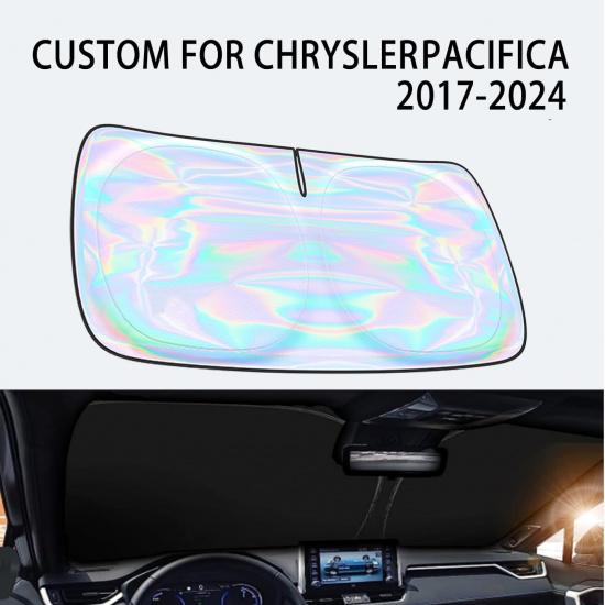 for Chrysler Pacifica 2017-2026 Windshield Sun Shade Cover - Custom Fit Chrysler Pacifica SunShade Foldable Front Window Sunshade Sun Visor Protector