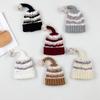 Windproof Children's Knitted Hat Thickened Baby Knit Hat Cute Polka Dot Elf Cap  Winter