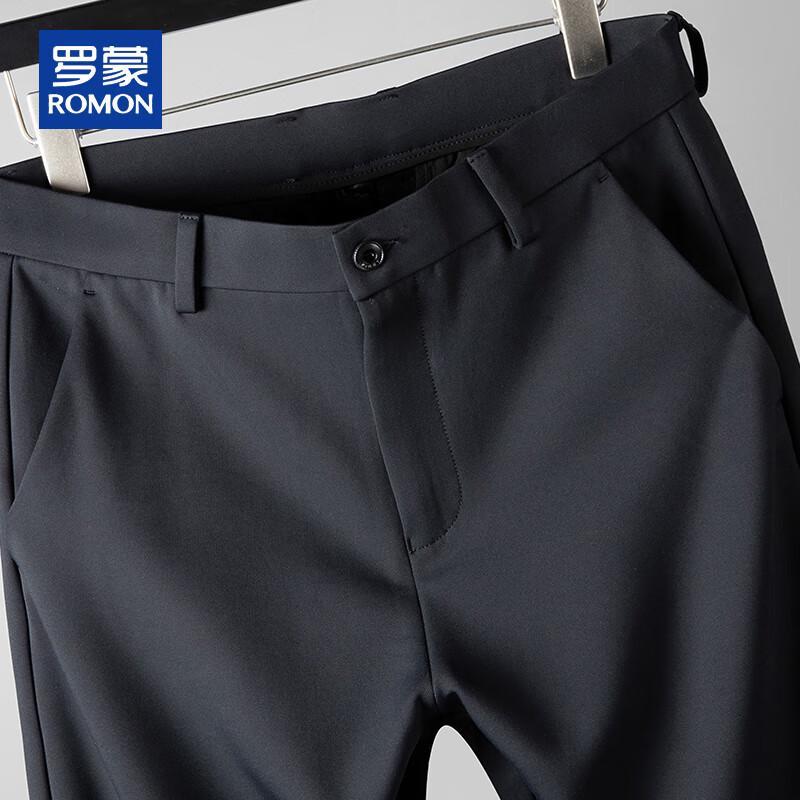 ROMON Men's Straight-Leg Casual Business Pants
