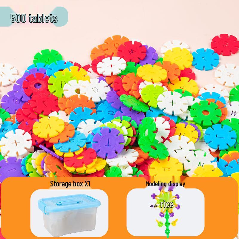 Children's Educational Snowflake Building Blocks - Early Learning Toy for Kindergarten