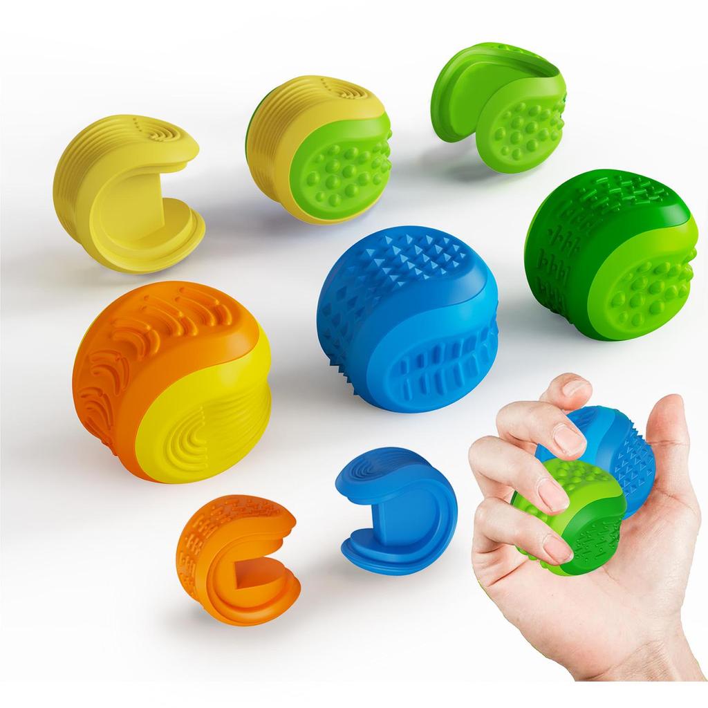 Children's Silicone Sensory Toys: Multi-Textured Decompression Stones & Balls