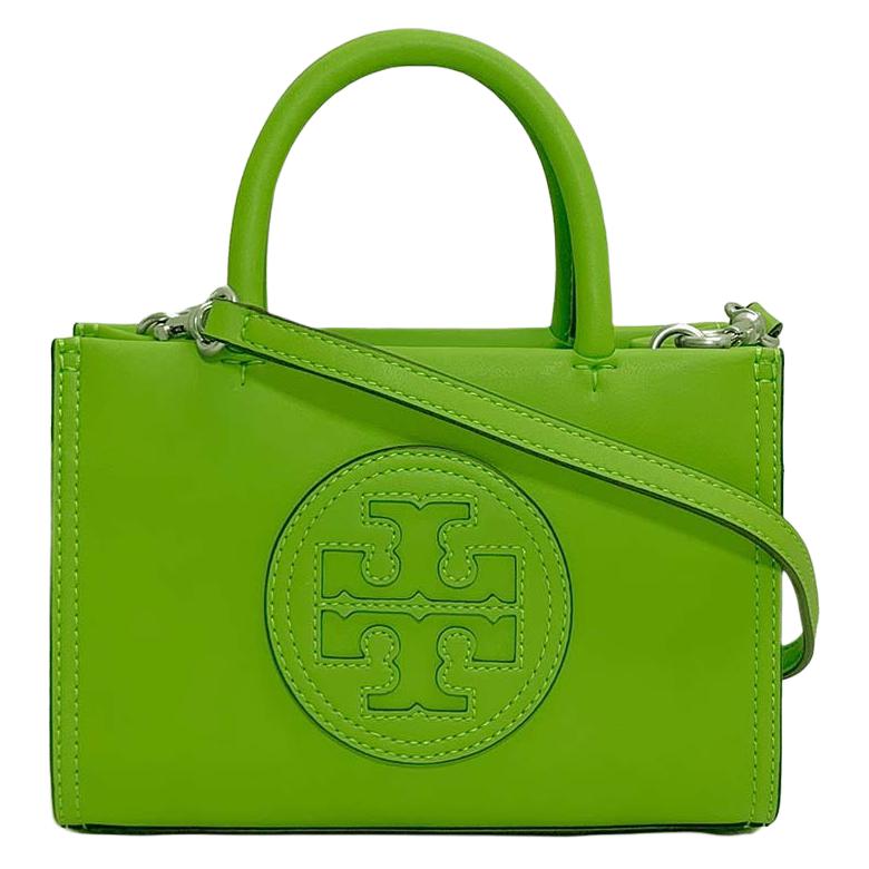 

Tory Burch Ella Bio Magnetic Snap Adjustable Detachable Shoulder Strap Tote Bag Shopping Bag Crossbody Handbag Mini Women tote Wheat-Green 145613-304 Basic Set (Bag+Dust Bag)