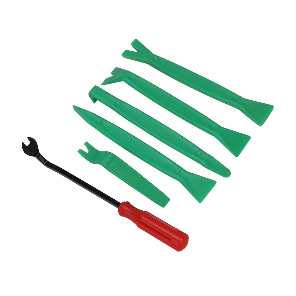 6pcs/set Dashboard Panel Door Car Radio Trim Installation Removal Tools Clip Plier Kit