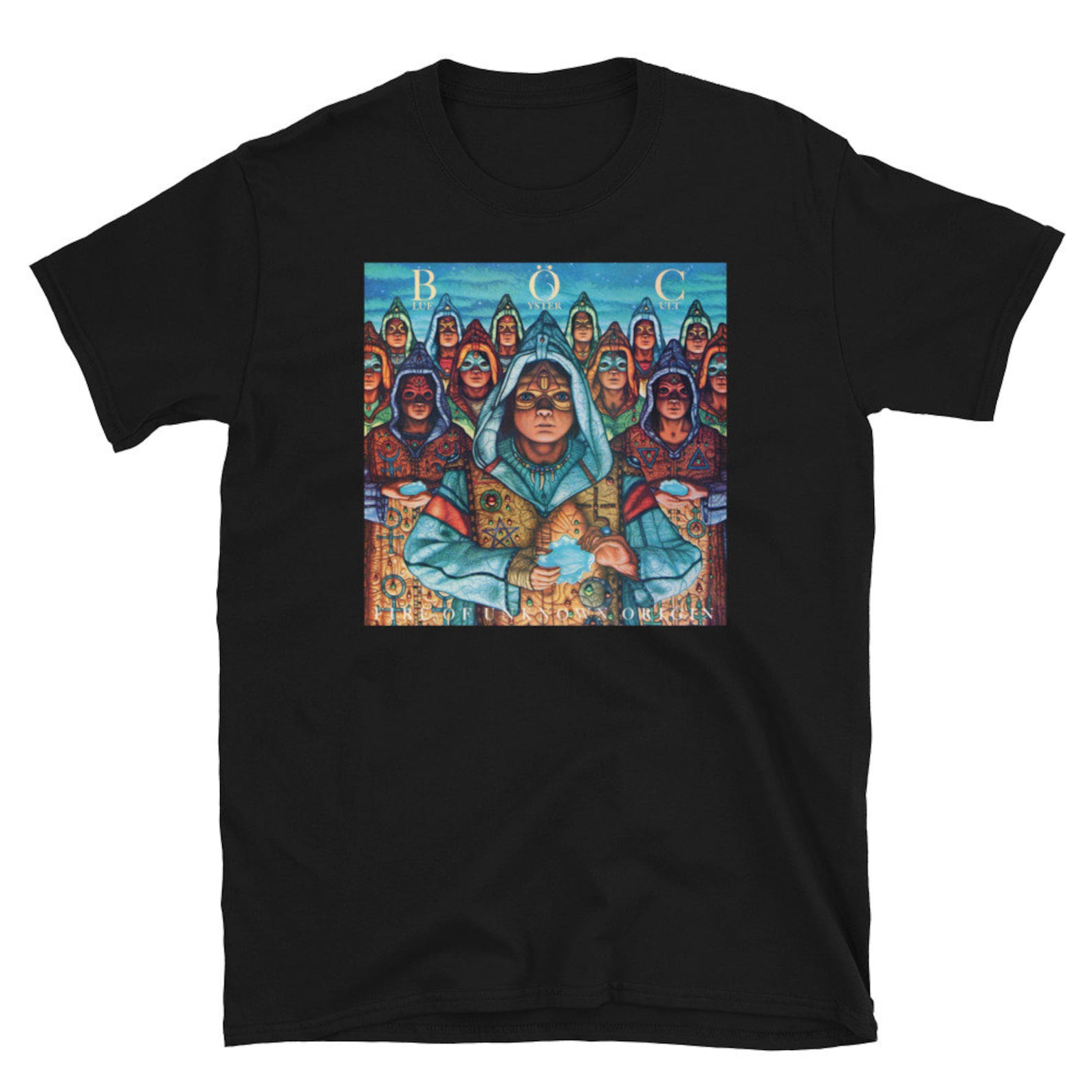 blue oyster cult fire of unknown origin T-Shirt XL