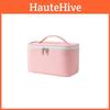 820 Modern Simple Cube Style Pu Portable Cosmetic Bag Skincare Storage Pouch