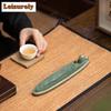 Green Water Glaze Incense Tea Ceremony Incense Burner Small Ornaments Zen Sandalwood Furnace Home Incense Line Agarwood Seat
