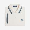 [G3600] Women'S Twin Tip Fred Perry Shirt - Silky Peach/Dark Petrol Afpf2533600-Z74
