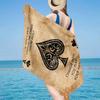 Flaming Poker Cards Beach Towel, Super Soft Microfiber, Gift for Her/Him, Birthday, for Pool, Beach, Travel, Home Decor Fan gifts
