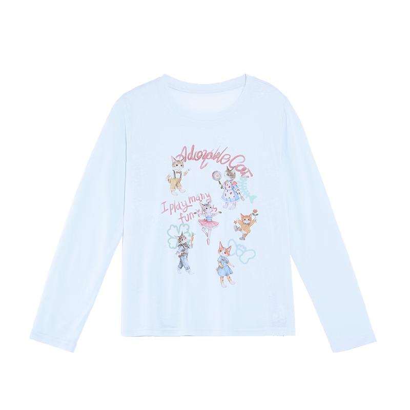 Betu Women s Graffiti Print Long-Sleeve T-Shirt M