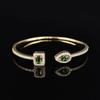 Waterproof Cubic Zirconia Cuff Bracelet Handmade Adjustable Open Bangle  Female Lady Girl