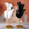 Chic Neck Model Stand Chic Necklace Bust Stand Jewelry Model Organizer Earrings Display Stand Resin Texture for Jewelry