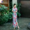 Cheongsam 2025 Vestibilità Aderente Manica Corta - Abito da Sfilata Stile Shanghai