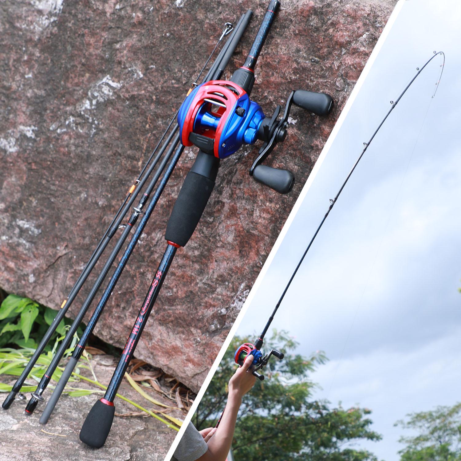 

Комбинированная удочка и катушка Bacasting, удочка 1,8 м/1,98 м/2,1 м с катушкой 13 + 1BB, набор удочек для занятий спортом на открытом воздухе и путешествий 1.8m&Right