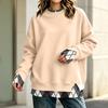 Women's Casual Long Sleeve Loose Fit Sweatshirt with Two-Piece Layer Design