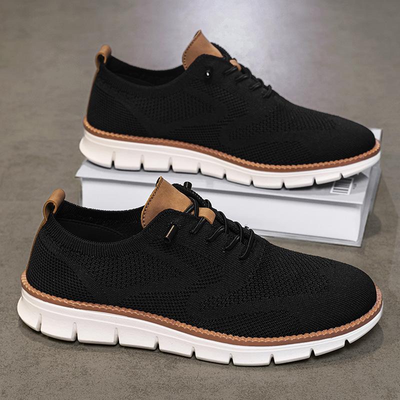 Klassische, atmungsaktive Herren-Freizeitschuhe mit Dämpfung, farblich abgesetztem Design, vielseitige Sneaker, leichte Schuhe