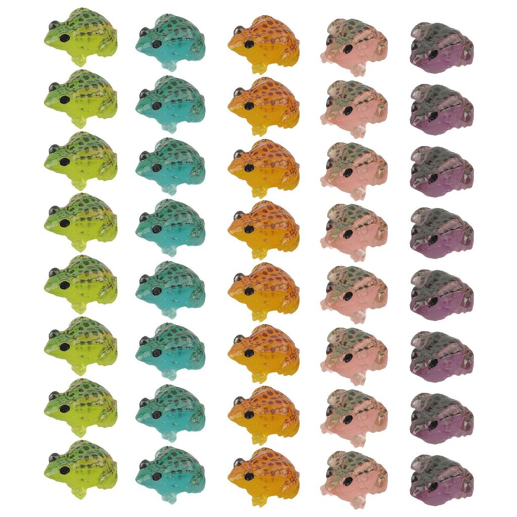 Toy Houses Aquariums Green Resin Frog Figurine Mini Frog Statue Toy Mini Garden Landscapes DIY Three-dimensional Animals