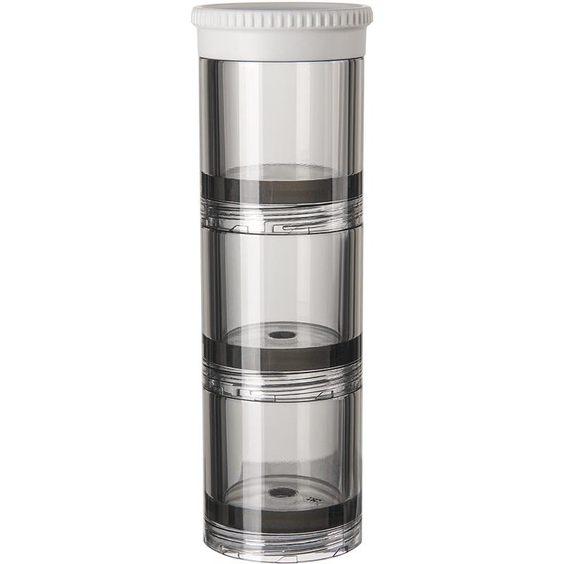 

3-Grid Cylindrical Stackable Pill Holder Box Portable Medicine Box Mini Pill Cases Organizers Storage Box for Travel Business