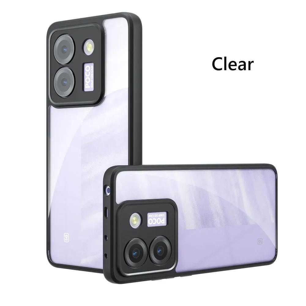 Airbag Super Protection Soft TPU+PC Clear Matte Back Cover For Xiaomi Poco M7 Pro PocoM7Pro 5G Phone Case