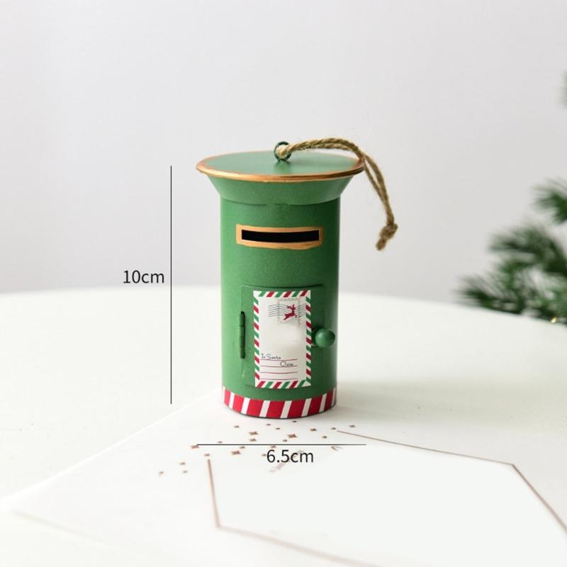 Iron Mailbox Hanging Ornament Christmas Tree Decoration for Yard Mantels Porch Window Display Holiday Party Centerpieces