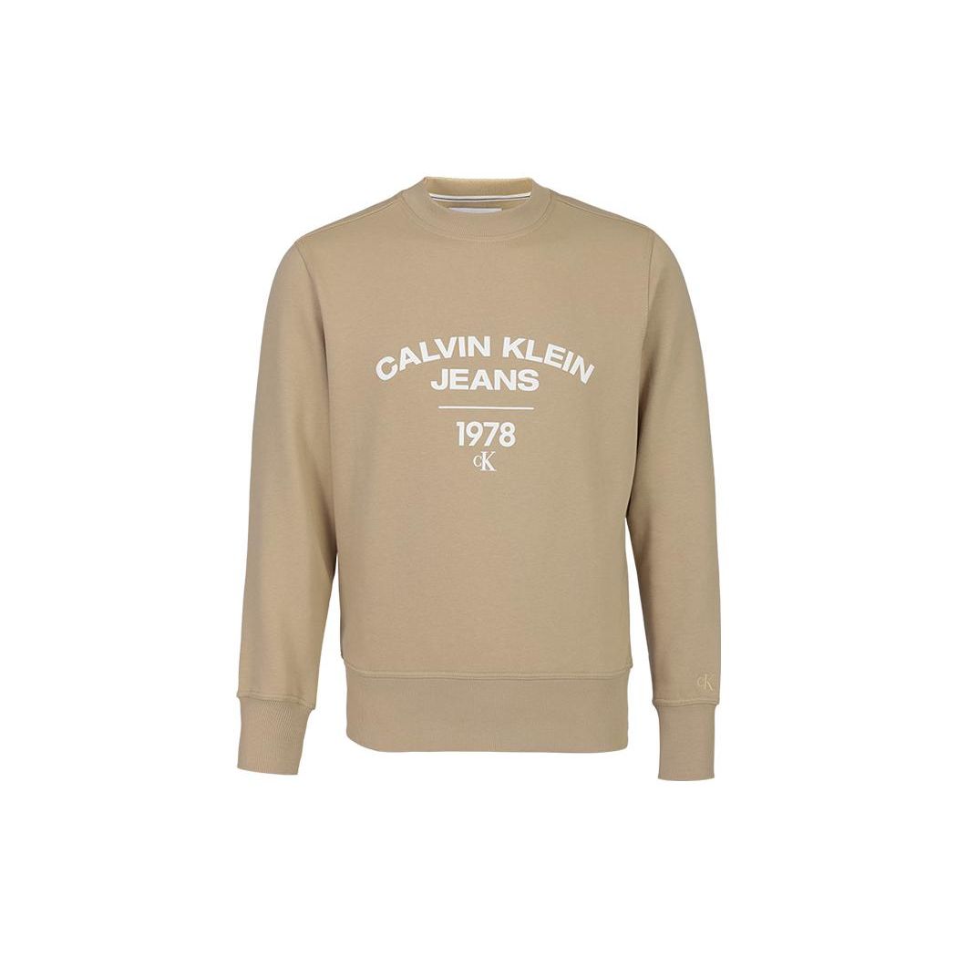 

Calvin Klein Letter Print Fleece Hoodie Men hoodies Khaki J30J324210-PF2 S