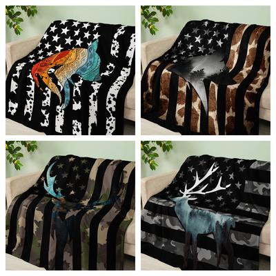 Flannel Blanket Animal Camo Blanket Crystal Fleece Blanket Spring And Autumn