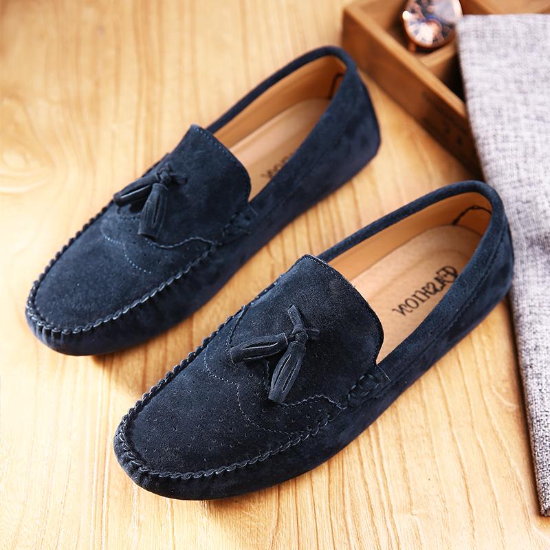 Fashion Summer Suede Leather Men Loafers Breathable Flats Men's Casual Shoes Moccasins Man Minimalist Lightweight Driving Shoes Sneakers