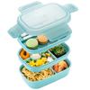 Leak-Proof Lunch Container 3 Layer Salad Box Microwavable Food Storage Box  Worker